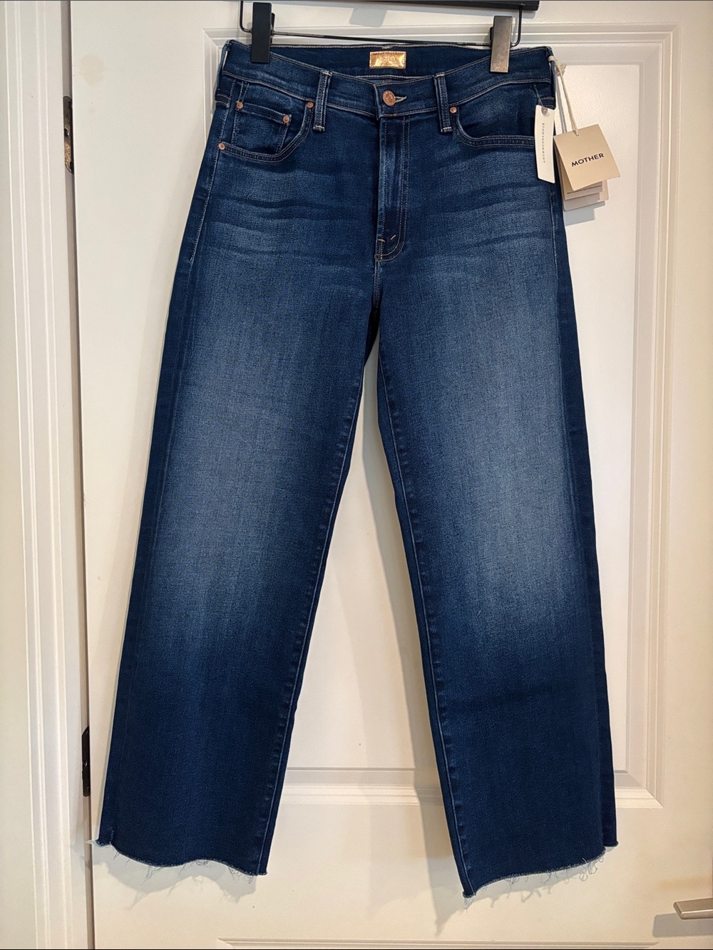 12• Anthropologie MOTHER Jeans Mid Rise Rambler Zip Ankle Fray • Taking Chances